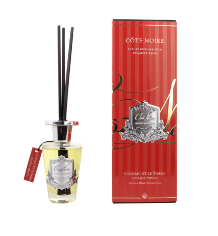 Cote Noire Diffuser Set - 150ml - Cognac & Tabacco - Gold
