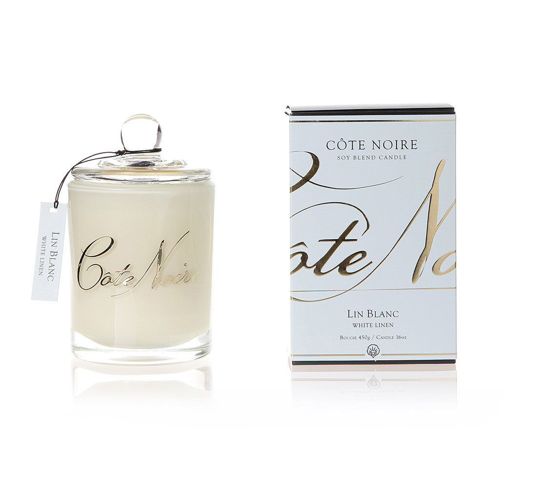 Côte Noire 450g Sviečka - White Linen